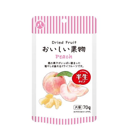 ドライフルーツ おいしい果物 Peach/もも 70g（大袋）